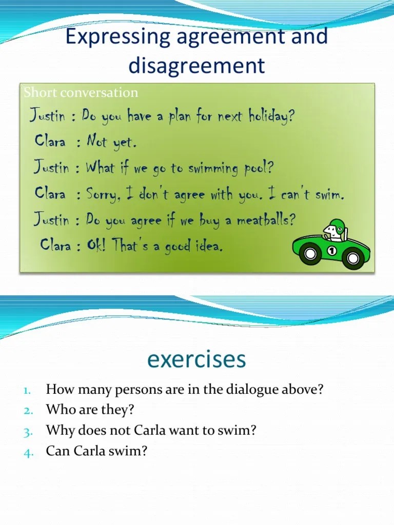 Expressing Agreement and Disagreement | PDF