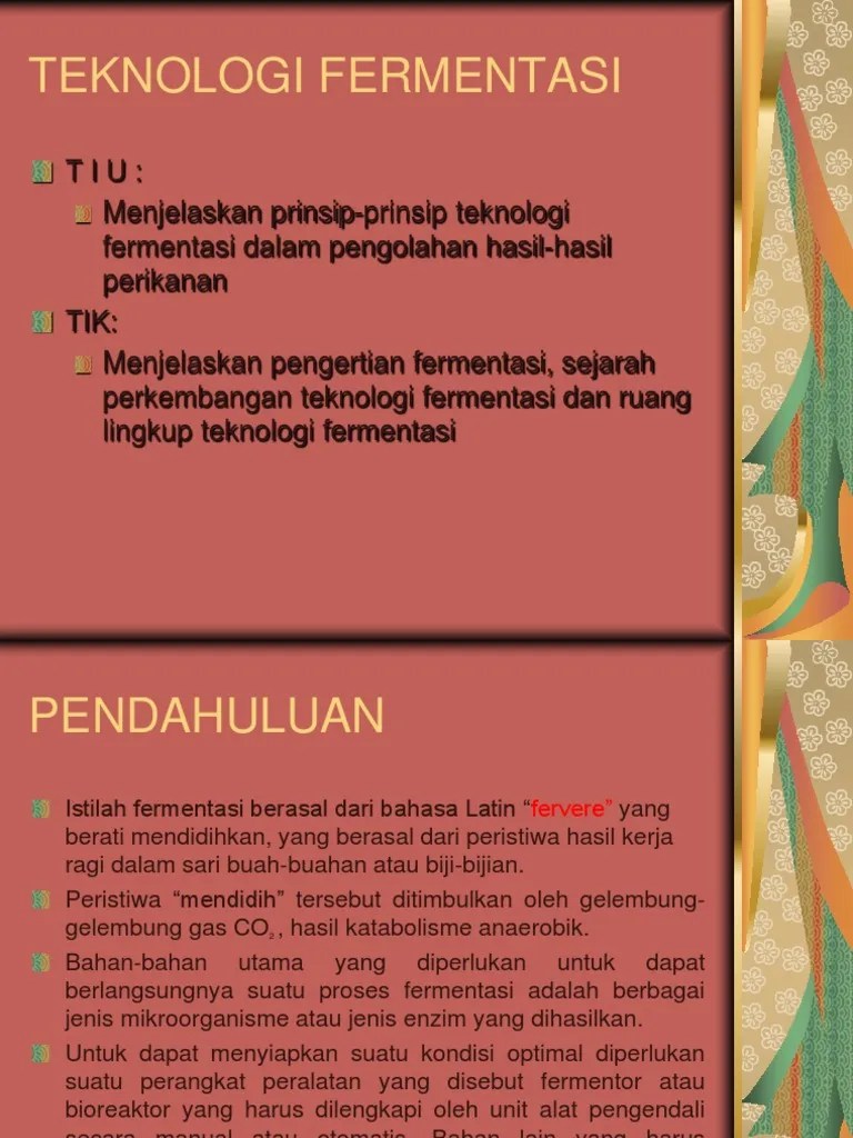 Teknologi Fermentasi | PDF