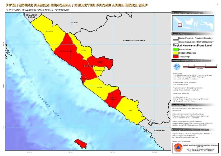 Peta Indeks Rawan Gempa Propinsi Bengkulu | PDF