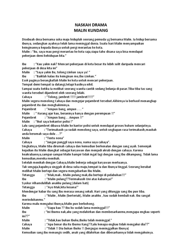 Contoh Naskah Drama Komedi 9 Orang Pemain - Barisan Contoh