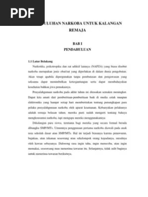 Penyuluhan Narkoba Untuk Kalangan Remaja | PDF
