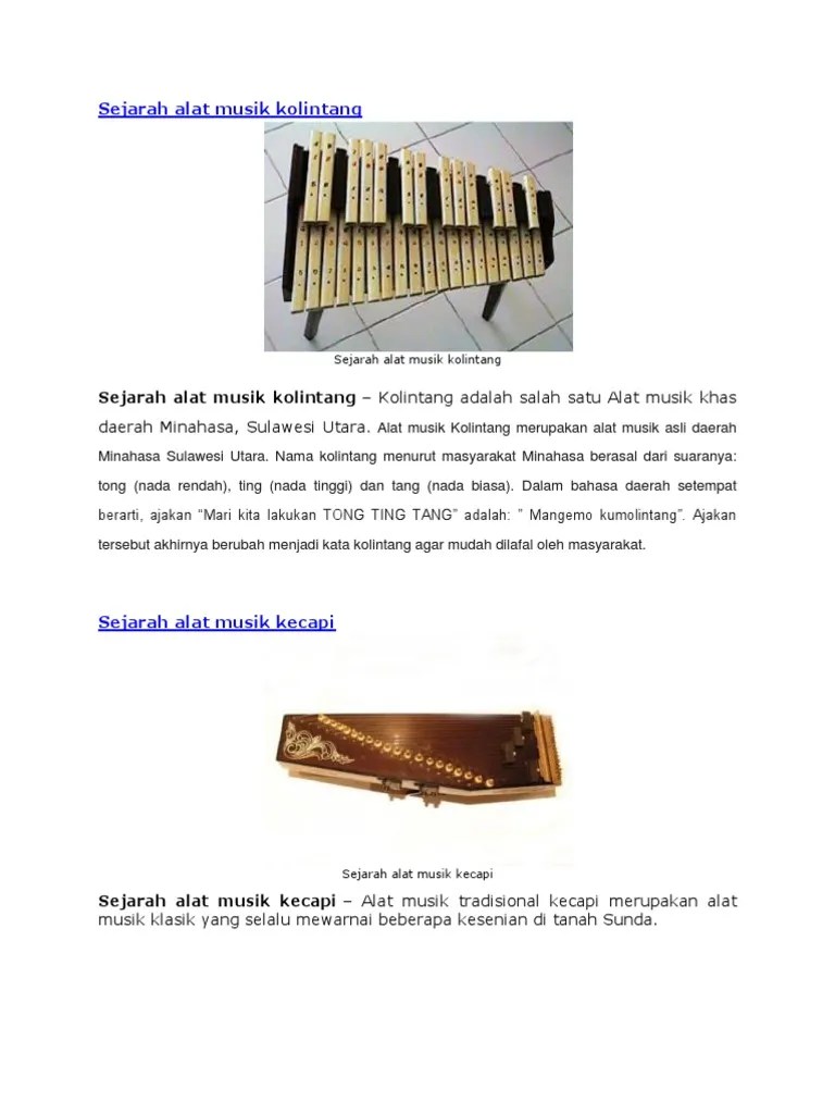 Alat Musik Tradisional Kolintang Berasal Dari - Berbagai Alat