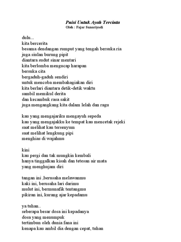 Puisi Untuk Ayah Tercinta | PDF