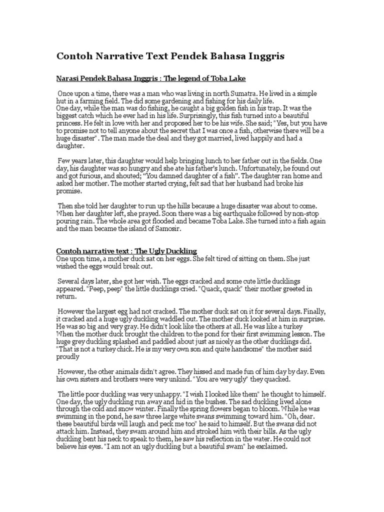 Narrative Text Danau Toba Singkat - DANAU INDAH