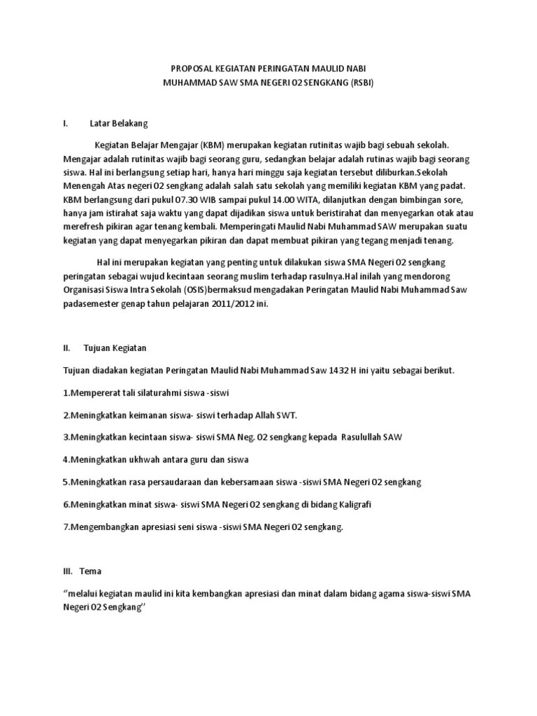 Contoh Proposal Maulid | PDF