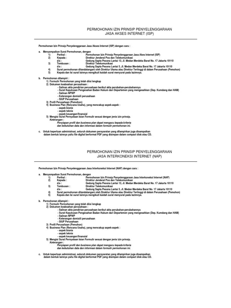 Persyaratan ISP | PDF