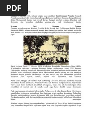Sejarah Sumpah Pemuda | PDF