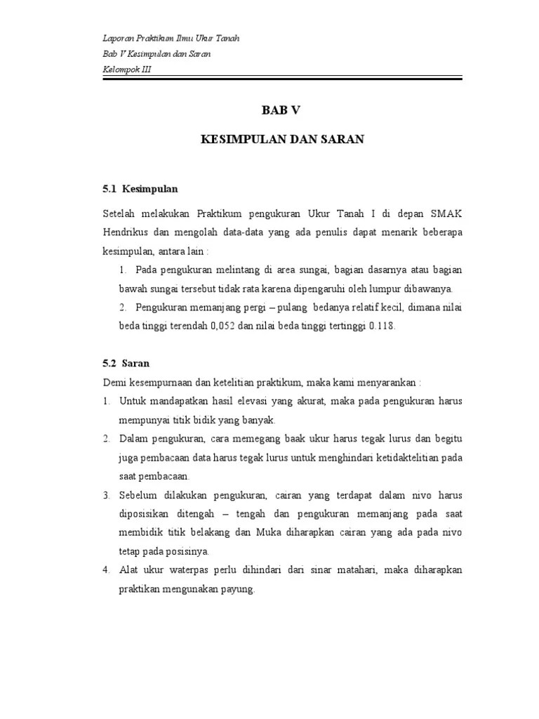 Bab V Kesimpulan Dan Saran | PDF