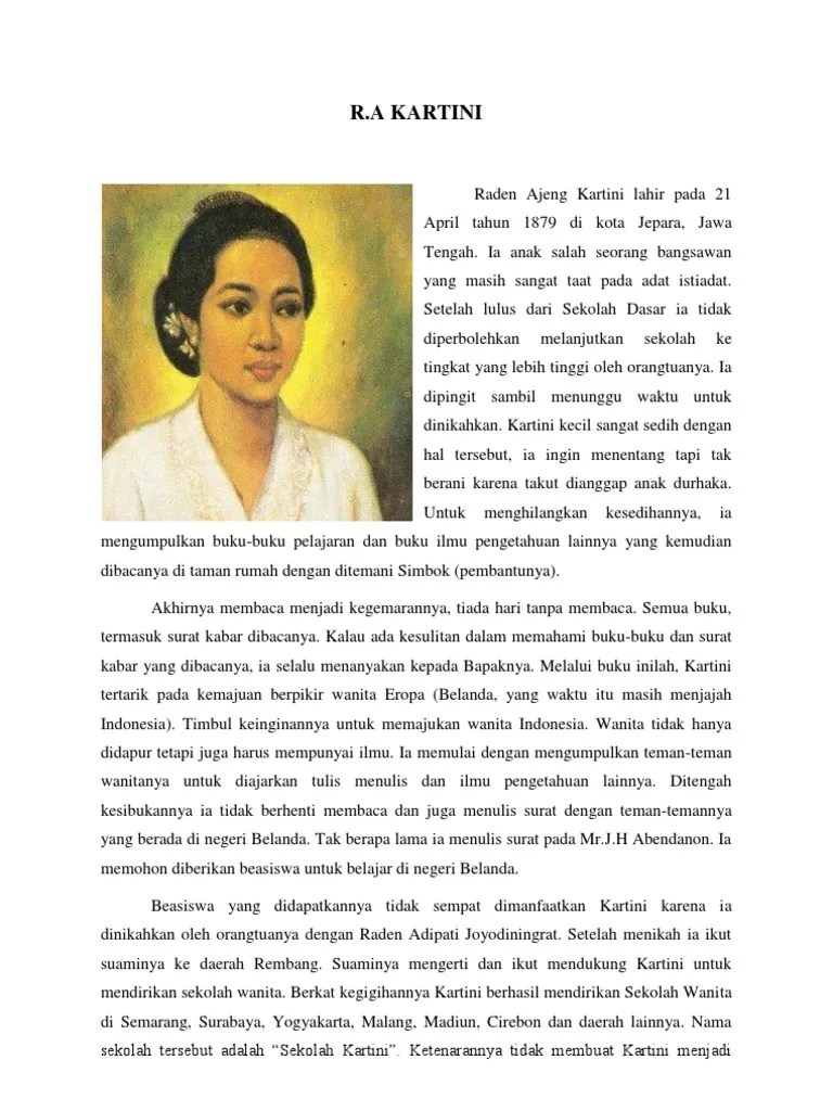 Biografi Pahlawan Wanita Ra Kartini