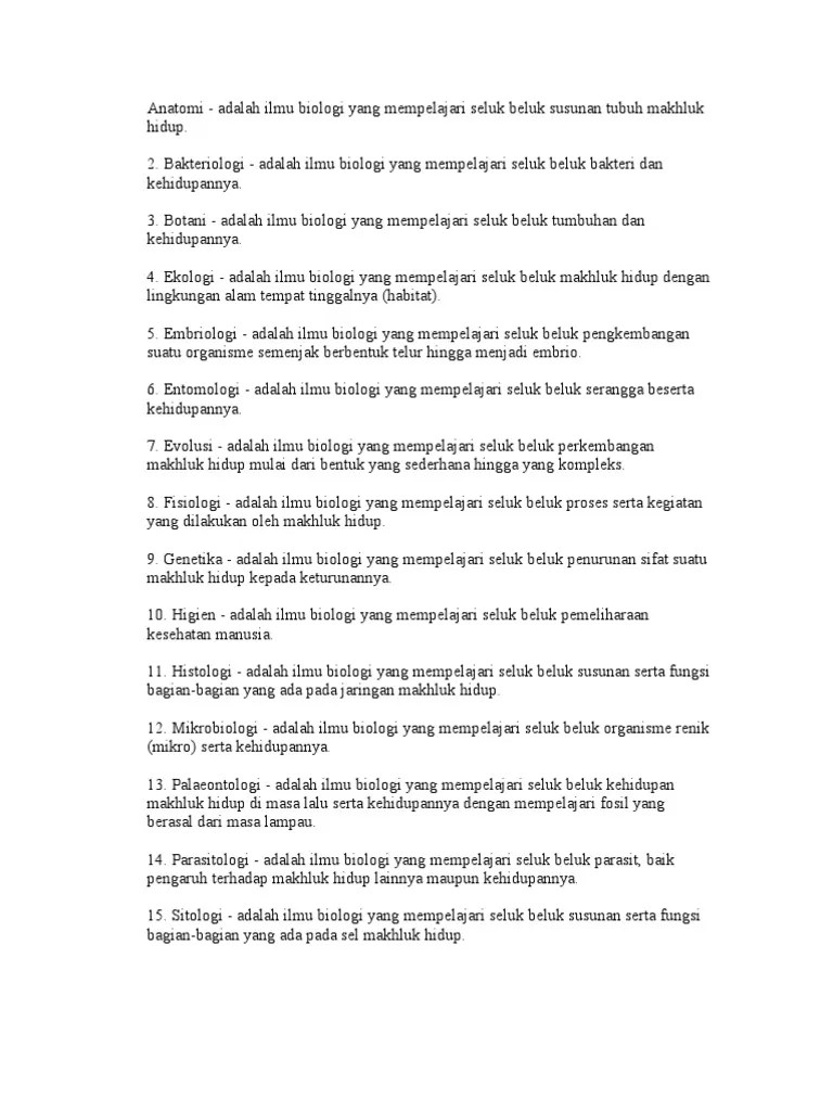 Canbang-Cabang Biologi | PDF