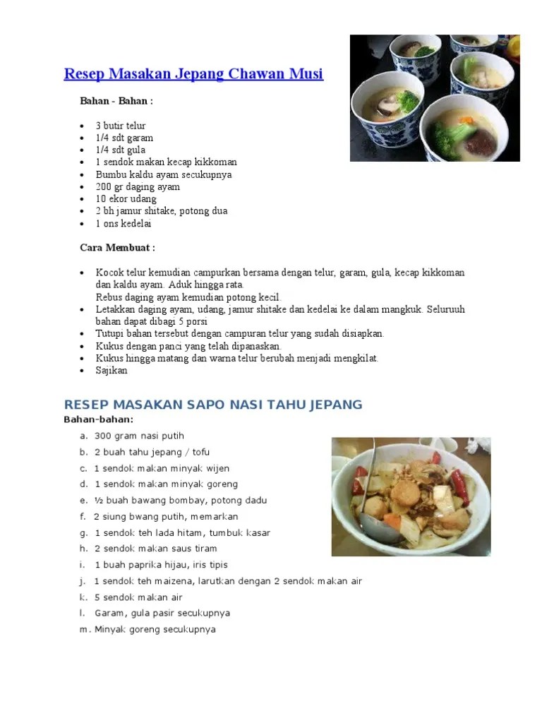 Resep Masakan Oriental | PDF