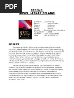 RESENSI Novel Laskar Pelangi | PDF