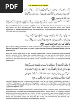 3 Ayat Terakhir Surat Al Baqarah | PDF