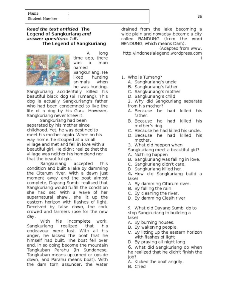 28++ Contoh Soal Bahasa Inggris Narrative Text Beserta Jawabannya -  Kumpulan Contoh Soal