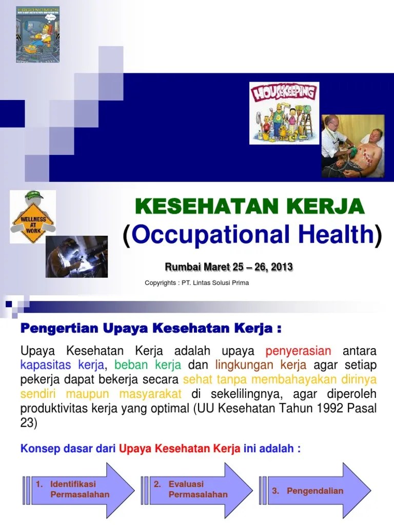 Slide 5 Kesehatan Kerja | PDF