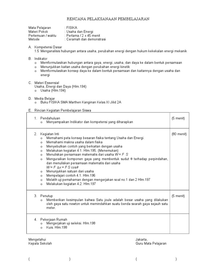Usaha Dan Energi | PDF