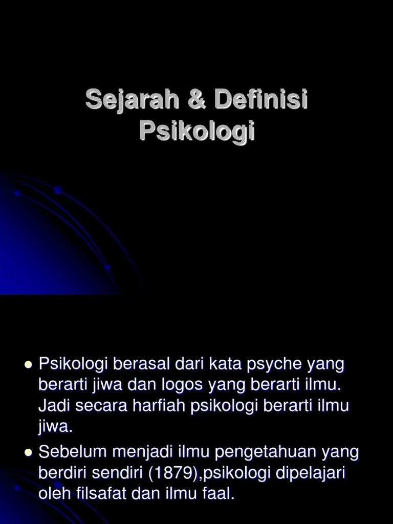 Bab I Sejarah Dan Definisi Psikologi