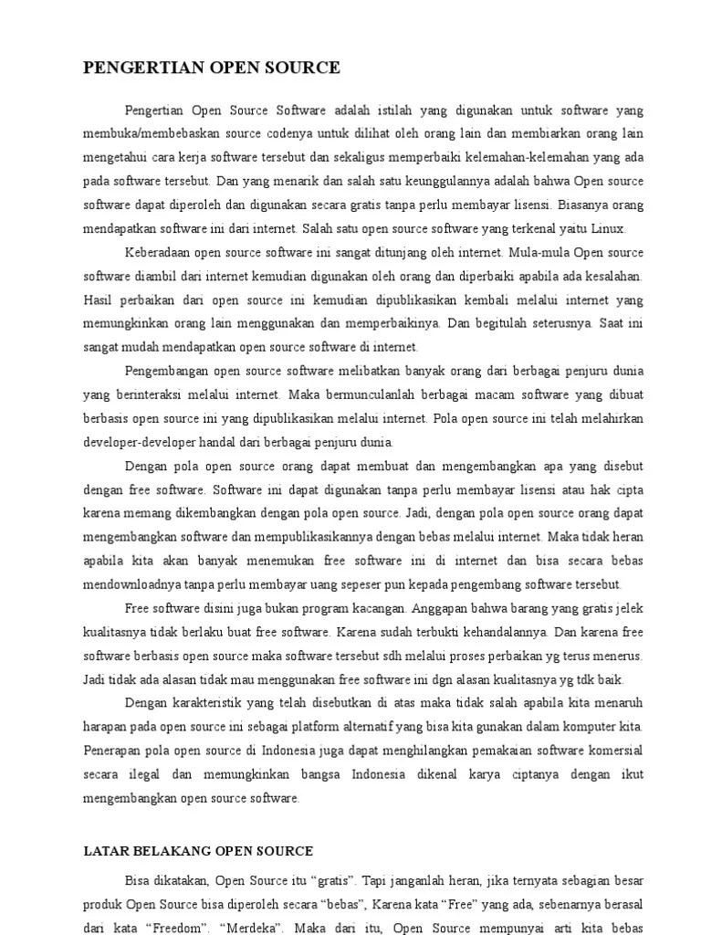 Pengertian Open Source | PDF
