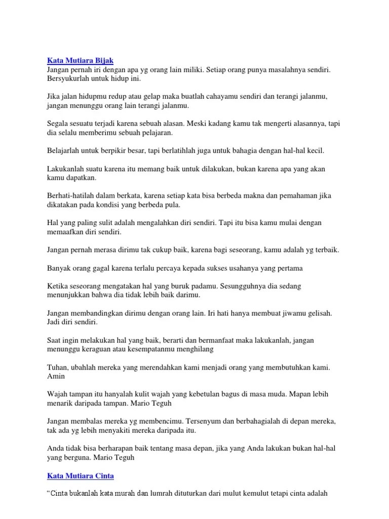 Kata Mutiara Bijak | PDF