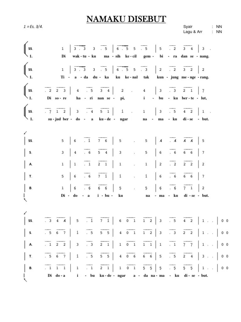 Di Doa Ibuku Namaku Disebut | PDF