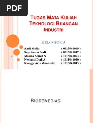 Tugas Mata Kuliah Teknologi Buangan Industri | PDF