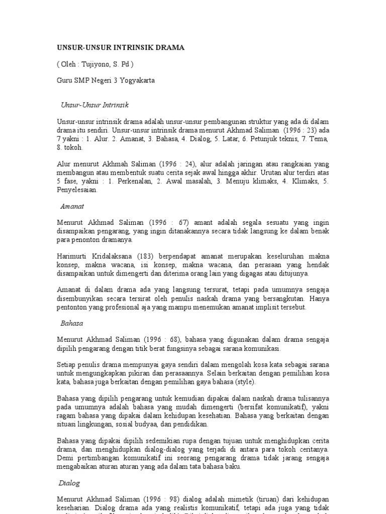 15 - Unsur Intrinsik Drama | PDF