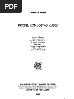 Profil Komoditas Kubis | PDF