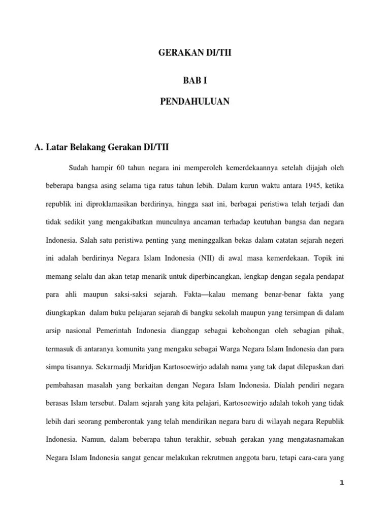 Sejarah Gerakan DI - TII | PDF
