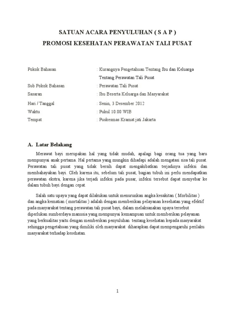 Sap Perawatan Tali Pusat | PDF