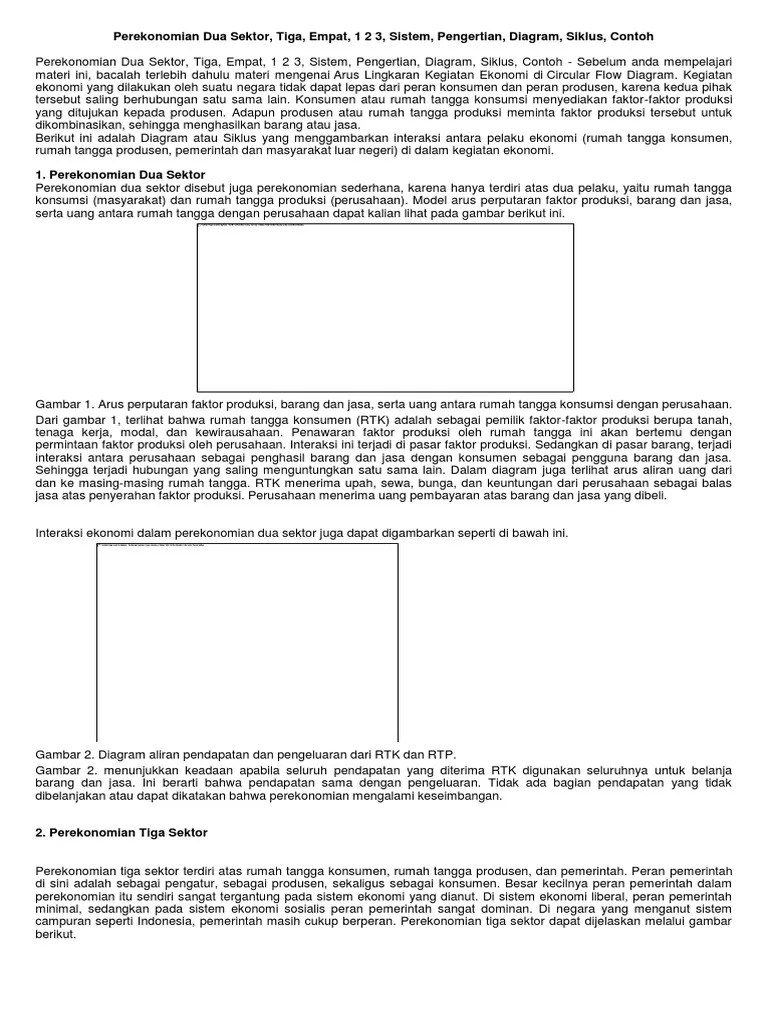Perekonomian Dua Sektor | PDF