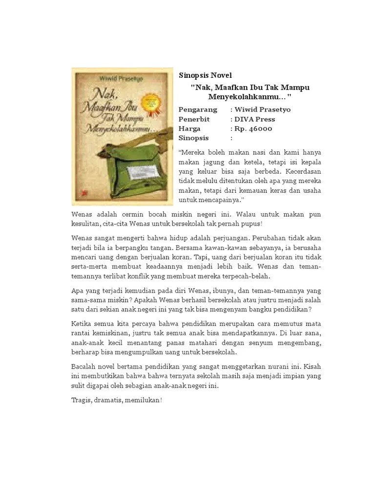 Sinopsis Novel Pendidikan | PDF