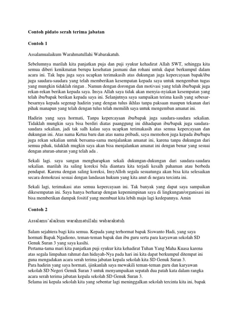 Contoh Sambutan Kepala Sekolah Di Acara Maulid Nabi - Revisi Id