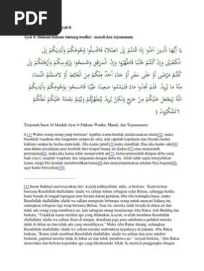 Tafsir Al Maidah Ayat 6 | PDF