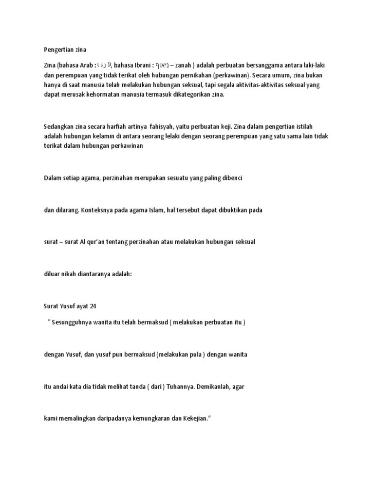 Pengertian Zina | PDF