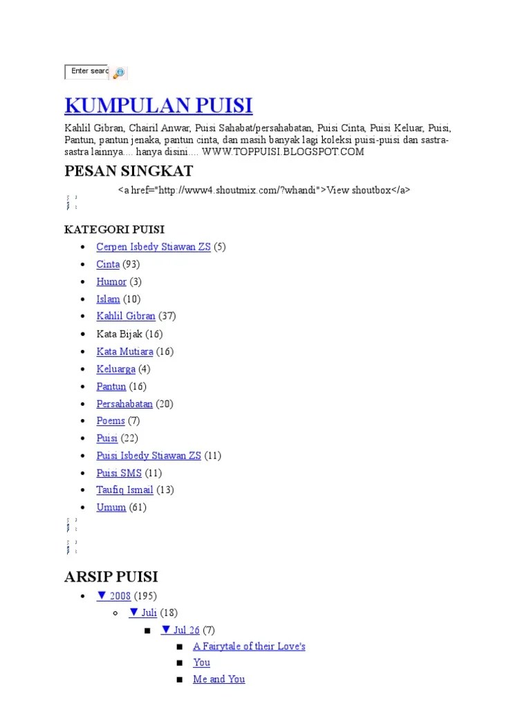 Kumpulan Puisi Kata Bijak | PDF