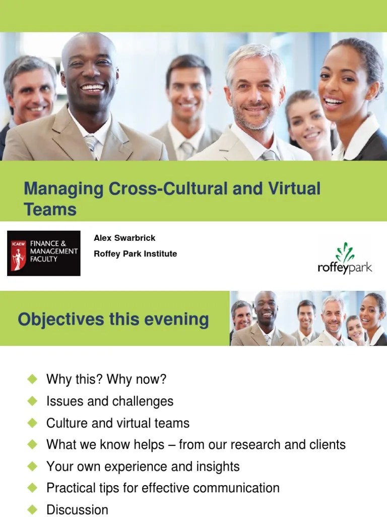 Managing Cross-Cultural Teams Strategically: Navigating Diversity for Global Success