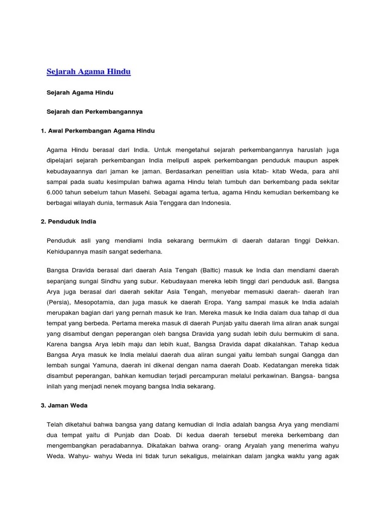 Sejarah Agama Hindu | PDF