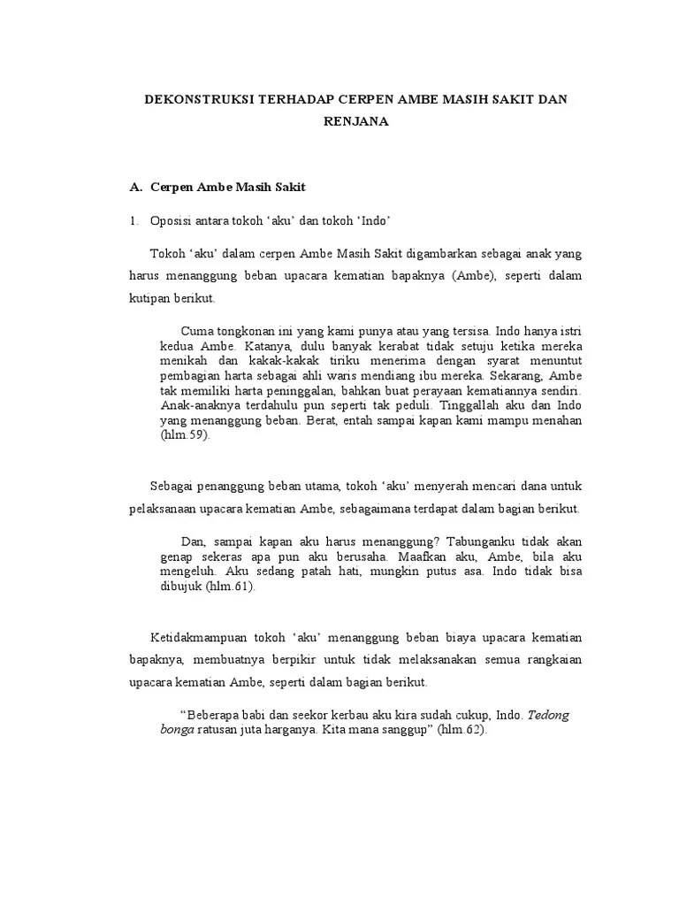 Cerpen Kematian Ibu – Lukisan