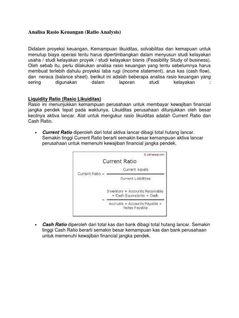 Analisa Rasio Keuangan | PDF
