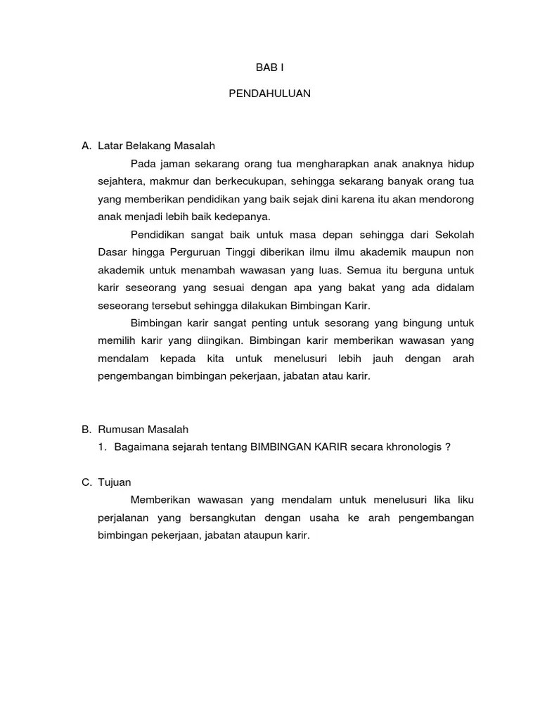 Sejarah BK Karir | PDF