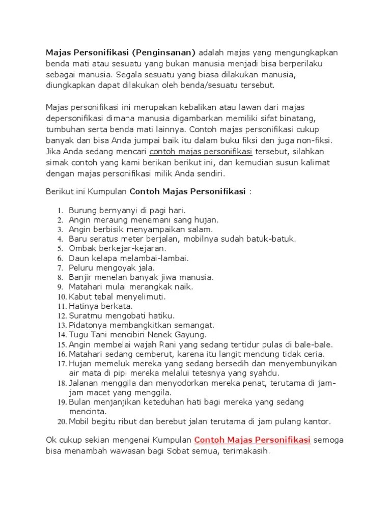 Majas Personifikasi | PDF
