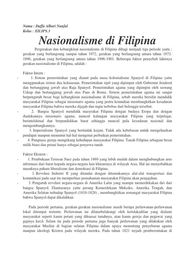 Soal Nasionalisme Filipina