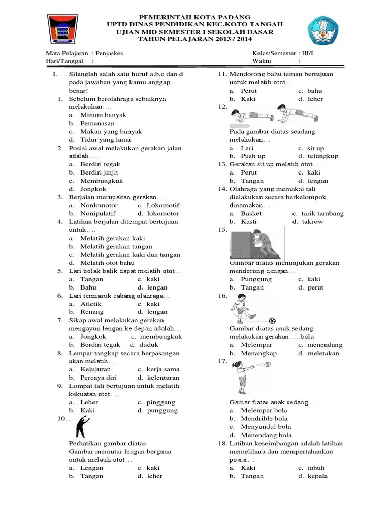 Soal Penjas Kelas 3 | PDF