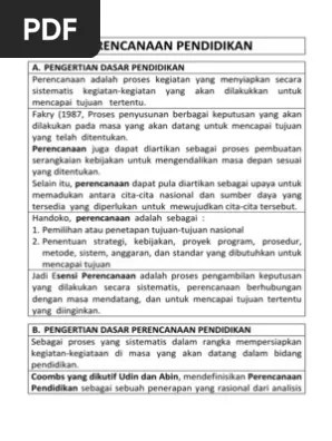 Perencanaan Pendidikan | PDF