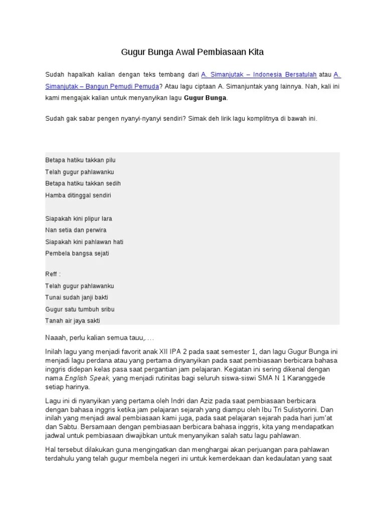 Gugur Bunga | PDF