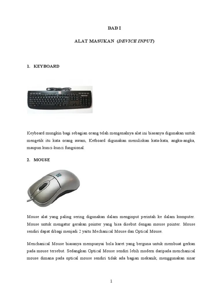 Makalah Input Output Pada Komputer | PDF