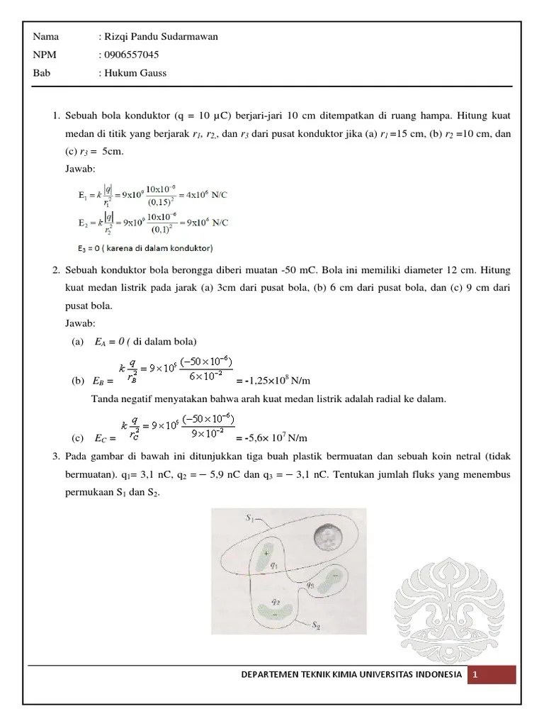 Tugas Pekan 2 Fisika Dasar 2 2012 | PDF