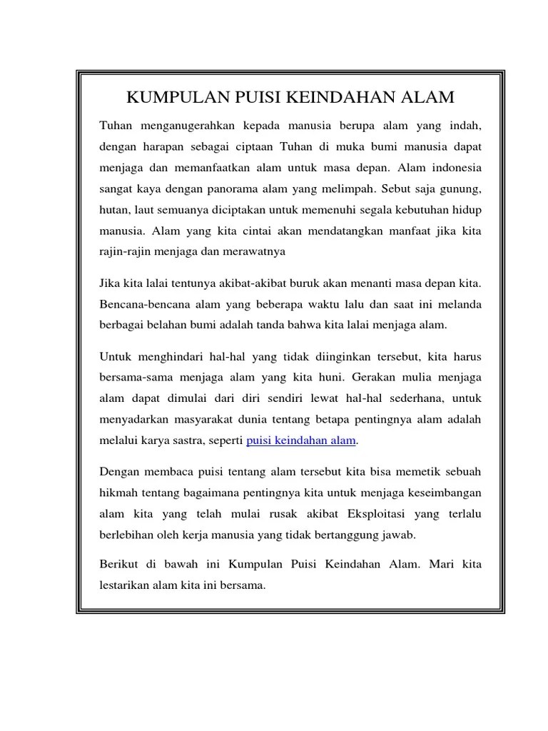 Puisi Alam | PDF