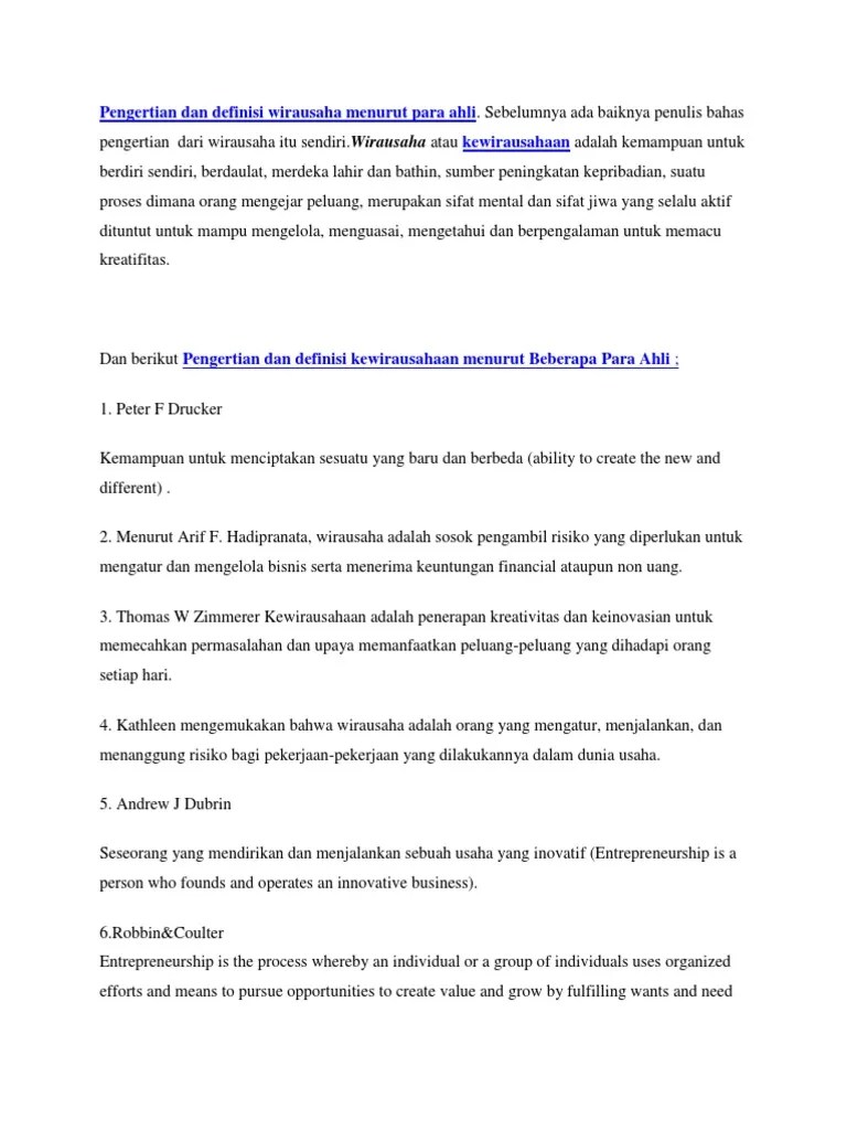 Apa Yang Disebut Kewirausahaan Menurut Inpres No 4 Tahun 1995 - Sebutkan  Mendetail