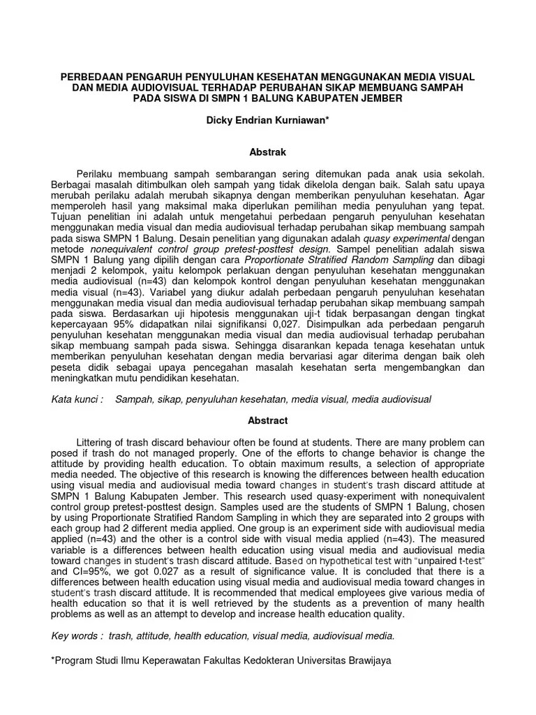 Survey Media Audio Visual Dan Visual | PDF